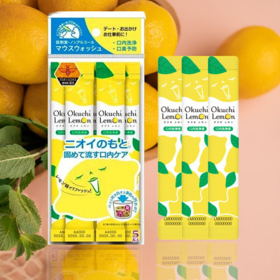 Nước Súc Miệng Okuchi Hương Chanh Okuchi Lemon (1 Gói 5 Thanh)