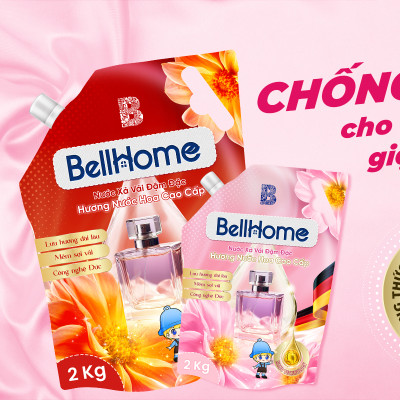 Túi Nước Xả Vải Bell Home Hồng Hương Nước Hoa Sang Trọng 2KG
