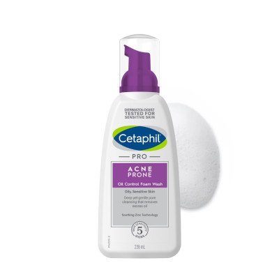 Sữa Rửa Mặt Tạo Bọt Cho Da Nhờn Mụn Cetaphil Pro Acne Prone Oil Control Foam Wash 236ml 