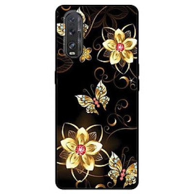 Ốp lưng dành cho Oppo Find X2 mẫu Bướm Hoa Vàng