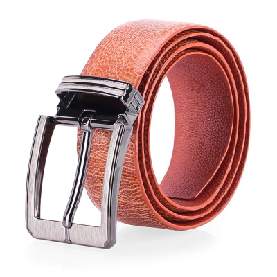 HP4429-30-31-32 - Thắt lưng nam da đà điểu Huy Hoàng trơn 4P đầu kim màu đen, nâu đất, nâu đỏ, vàng