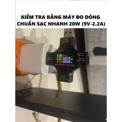 Bộ sạc nhanh 20W dành cho Iphone từ 6-14 Promax tích hợp IC thông minh bảo vệ máy - Hàng nhập khẩu