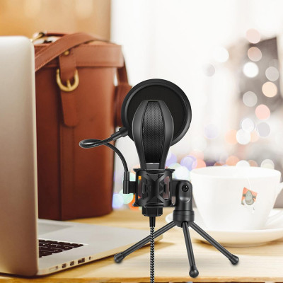 Giá đỡ micrô để bàn có thể tháo rời micrô gắn sốc & Lớp kép Yanmai