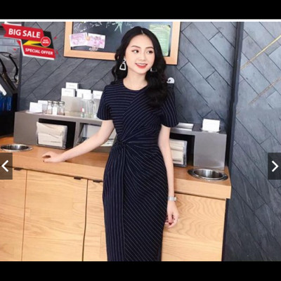 ĐẦM SỌC XOẮN EO HANA