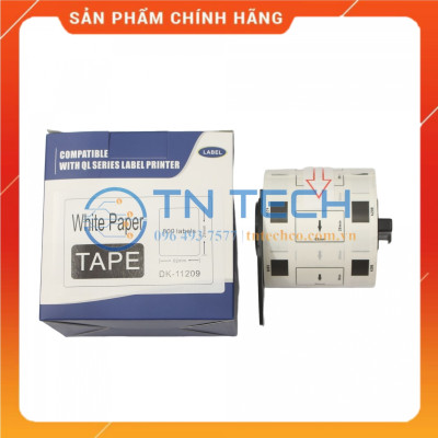 Giấy in Decal Brother DK-11209 - 29mm x 62mm x 800 nhãn - Chữ đen nền trắng - Dùng cho máy in BROTHER - QL [Hàng nhập khẩu]