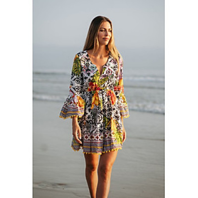 Đầm Boho Kết Cườm Cotton Isla Bonita