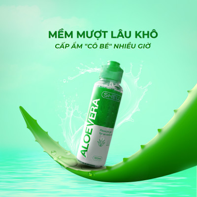 Gel bôi trơn tinh chất lô hội Shell Aloe - Chai 100ml | SHELL CHÍNH HÃNG