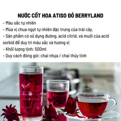 Nước cốt hoa Atiso đỏ BerryLand 500ml