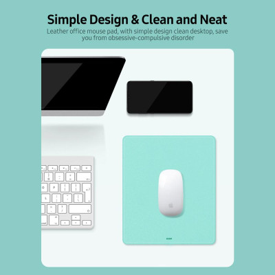 Tấm lót chuột bằng da Chống thấm nước & chống bẩn  chống trơn trượt Thiết kế đơn giản Mềm mại 