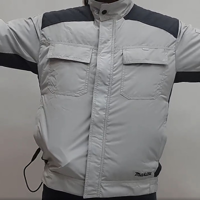 ÁO KHOÁC LÀM MÁT DÙNG PIN SIZE L (BL)(18V/14.4V/12V MAX) (KHÔNG KÈM PIN VÀ ĐẾ SẠC) MAKITA DFJ416ZL- HÀNG CHÍNH HÃNG