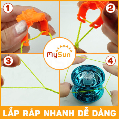 Con quay Yoyo phát sáng Yoyo chuyên nghiệp kim loại linh thú thần hổ rồng nhạy giá rẻ Yo yo 1a