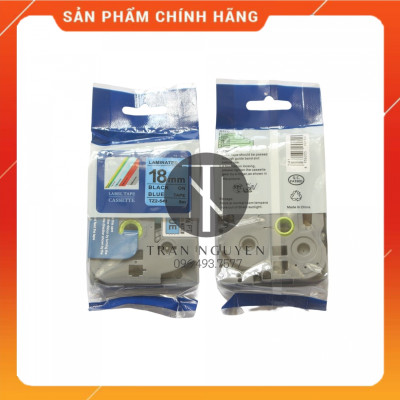 Nhãn In đa lớp Tz2-541 - Đen nền Dương 18mm x 8m - Hàng nhập khẩu