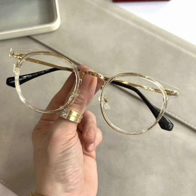 Kính Mắt tròn trong suốt thời trang ulzzang Hàn Quốc