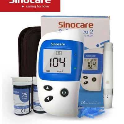 Máy đo đường huyết Safe Accu 2 tặng 1 hộp 50 que thử và hộp 50 kim chích máu