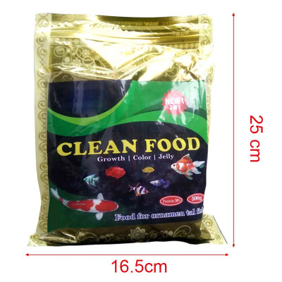 6 Gói Thức Ăn Cá Cảnh, cám Cá Koi hạt nhỡ 3mm (Cho cá size 8cm trở lên) - Nhanh lên size, lên màu, tăng cường sức đề kháng 500Gr