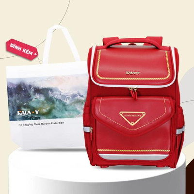Ba Lô Chống Gù - Kala Y TC2587_BT.0039 - Màu Đỏ Rượu - Tặng Kèm Túi Vải