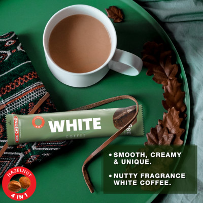 Cà Phê Trắng Hạt Phỉ 4 Trong 1 Aik Cheong (15 Gói x 40g)