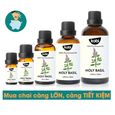 Tinh Dầu Hương Nhu Kobi Holy Basil Essential Oil Giúp Chăm Sóc Da Đầu, Chăm Sóc Tóc, Xoa Dịu Căng Thẳng, Kháng Khuẩn Hiệu Quả - 5ml