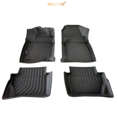 Thảm lót sàn xe ô tô Ford Fiesta 2011-2013 (sd) Nhãn hiệu Macsim chất liệu nhựa TPE cao cấp