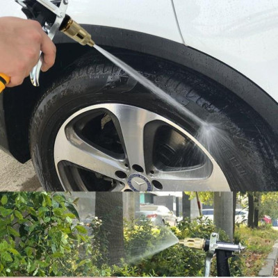  Bộ dây vòi xịt nước rửa xe, tưới cây . tăng áp 3 lần, loại 7m, 10m 206236 đầu đồng,cút,nối vàng+ tặng khăn phượt