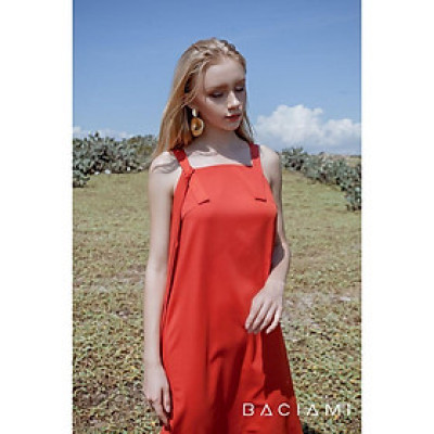 Baciami-Đầm Suông 2 Dây Cổ Vuông