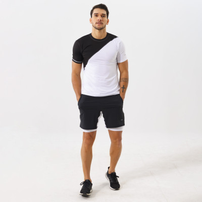 Quần thể thao 2 lớp tập gym cho nam Hibi Sports M101 - Lót trong bó cơ - Có túi trong