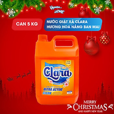 Nước giặt xả Clara hương hoa nắng ban mai can 5Kg