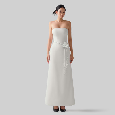 Set áo khoác măng tô Carmy kết hợp đầm Glamour thiết kế cao cấp WHITE CHIC