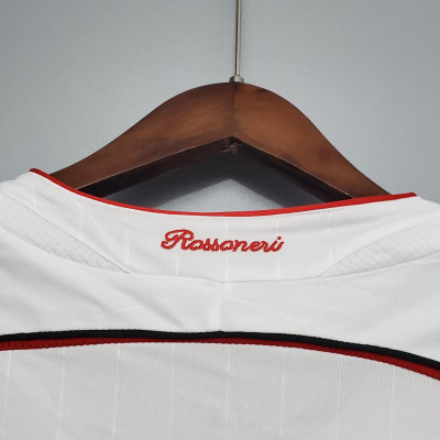 Áo Bóng Đá Retro AC Milan 2006 Dài Tay - Sân Khách bản cao cấp vải Cotton Polyester