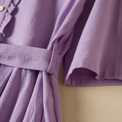 Đầm suông Linen nữ dáng dài, phối cúc xinh xắn, phong cách sang trọng nhã nhặn HB62