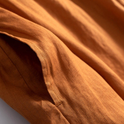 Đầm suông linen tay ngắn cổ tròn, form rộng che khuyết điểm Haint Boutique Da76