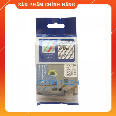 Nhãn In Tz2-161 - Đen nền trong 36mm x 8m - Dùng cho máy in BROTHER - AIMO - PUTY [Hàng nhập khẩu]