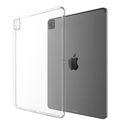Ốp lưng silicon dẻo trong dành cho iPad Pro 11 inch M4 2024 , chống bụi bẩn có gờ bảo vệ camera - hàng nhập khẩu