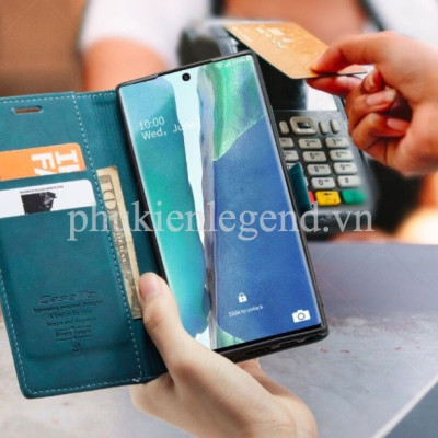Bao da dạng ví dành cho Samsung Galaxy Note 20 Ultra hiệu caseme chống sốc chống va đập bụi bẩn, có ngăn đựng tiền, đựng thẻ tiện dụng - Hàng chính hãng