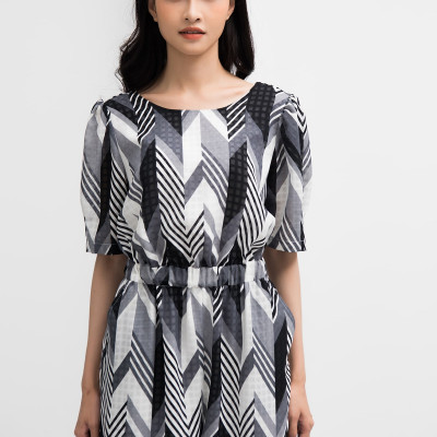 Jumpsuit Chiffon Ống Rộng Lưng Thun Maxivic, La Mộc - LM72110