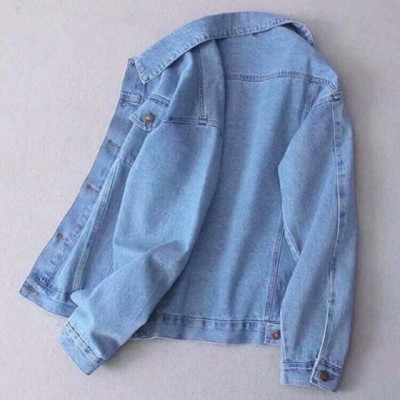 Áo khoác jean nam trơn 4 túi hàn quốc cổ bẻ size M L XL