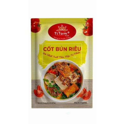 1 lốc 16 gói Gia vị bún riêu - Gia vị bún riêu nêm sẵn - Cốt bún riêu TITOM 55g