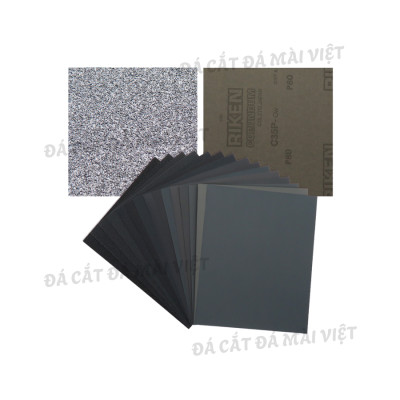 5 Tờ Giấy Nhám Nước RIKEN C35P Nhật Bản P150-180-240-320-400-600-800 Chính Hãng