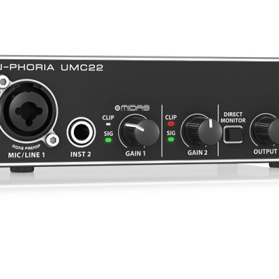 Soundcard thu âm Behringer U-Phoria UMC22 -USB Audio Interface-Hàng Chính Hãng