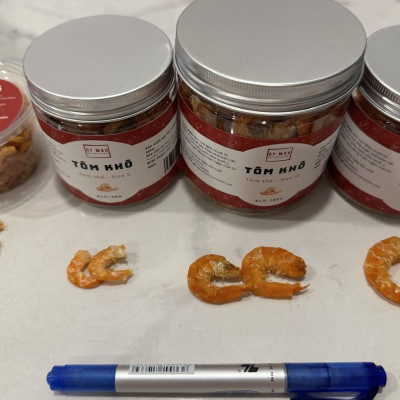 Tôm thẻ khô Size S