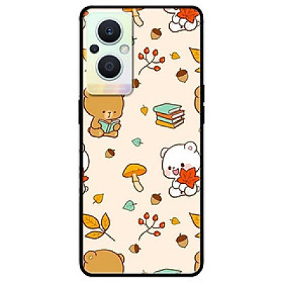 Ốp lưng dành cho Oppo A16K - Oppo A36 / A76 - Oppo Reno 7z 5G - Hoạ Tiết Gấu Nâu Trắng