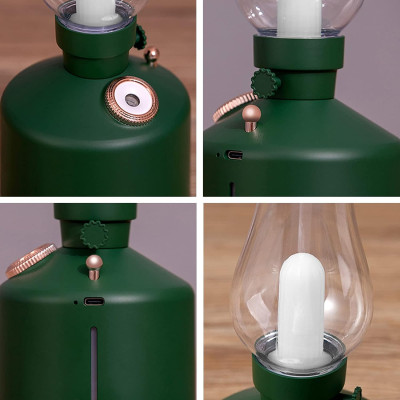 Đèn xông tinh dầu không dây tạo độ ẩm không khí kiêm đèn ngủ để bàn hiệu HOTCASE Vintage Lamp Humidifier Sức chứa 260ml, 8h giữ ẩm, tự ngắt khi hết nước, thiết kế dạng đèn Vintage sang trọng - hàng nhập khẩu