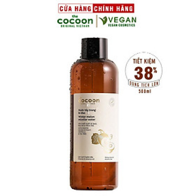 Nước tẩy trang bí đao Cocoon 500ml dành cho da dầu, da mụn thuần chay