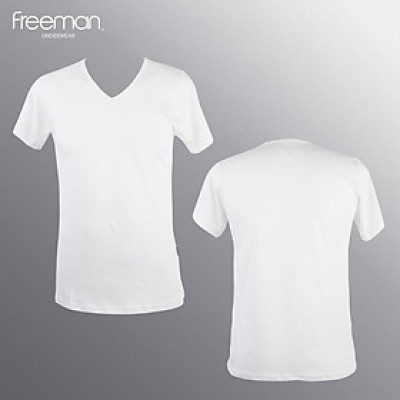 Áo thun nam ngắn tay cổ tim cotton thoáng mát FREEMAN TSF315
