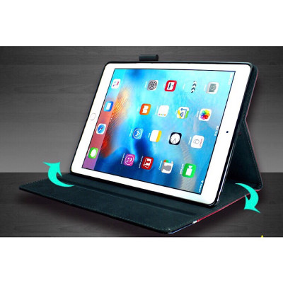 Bao da cho iPad Air 1 / Air 2 / Pro 9.7 / 9.7 New 2017 / 9.7 New 2018 hiệu Kaku Leather Canvas Silicone chống sốc - Hàng nhập khẩu