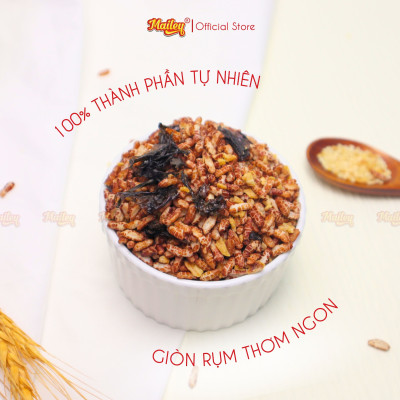 [COMBO 3 HŨ 300G] Gạo lứt giảm cân ăn liền Mailey - gạo lứt sấy rong biển/ cháy tỏi ăn kiêng healthy