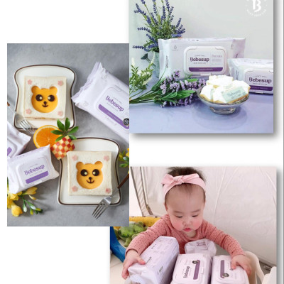 Khăn Ướt Bỏ Túi Hàn Quốc Bebesup Zero 20Tờ/ Gói Thương Hiệu Bebesup