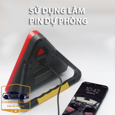 Biển Tam Giác cảnh Báo Nguy Hiểm Phản Quang Cho Ô Tô, Biển Báo Có Đèn Led Với Nhiều Chế Độ Sáng - Hàng Nhập Khẩu