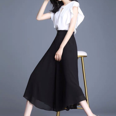 Quần ống rộng chất liệu voan thời thượng - nhiều size, form dáng chuẩn thích hợp mặc đi làm, dạo phố