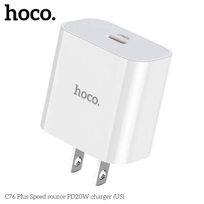 Bộ sạc siêu nhanh cho IP chuẩn PD 20W Hoco C76 Plus, bộ củ cáp sạc nhanh hàng chính hãng Hoco không nóng máy - Hoco Mall